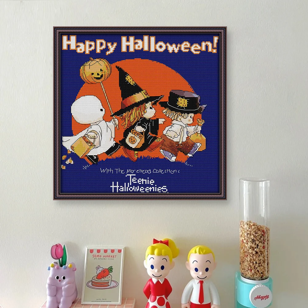 11CT Full Stamped Cross Stitch - Brown Bear Mother Child(Canvas|45*45CM) - Eco-Friendly Cotton Thread