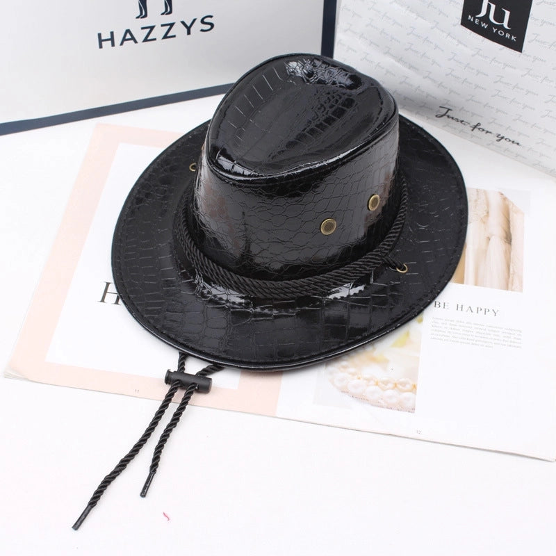 Hat Men’s Spring And Summer Snakeskin Pattern Small Top Hat Women’s Trendy Couple’s Sun Hat Beach Hat Travel Photo Stage Props Hat