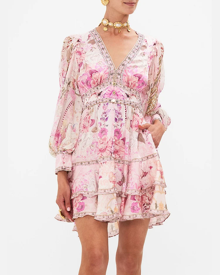 Button Front Frill Dress