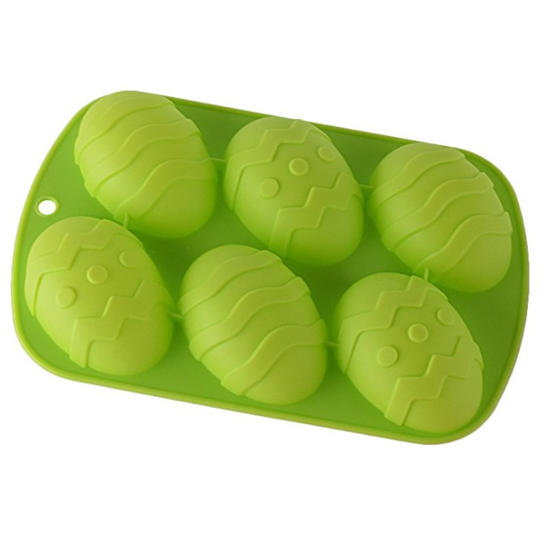 

6 Cavity Egg Silicone Cake Mold DIY Chocolate Mould Mousse Baking Tool, Green, 501 Original