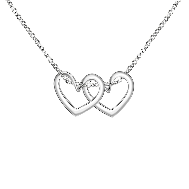 For Sister - S925 The Love between Sisters is Forever Heart to Heart Love Sister Necklace
