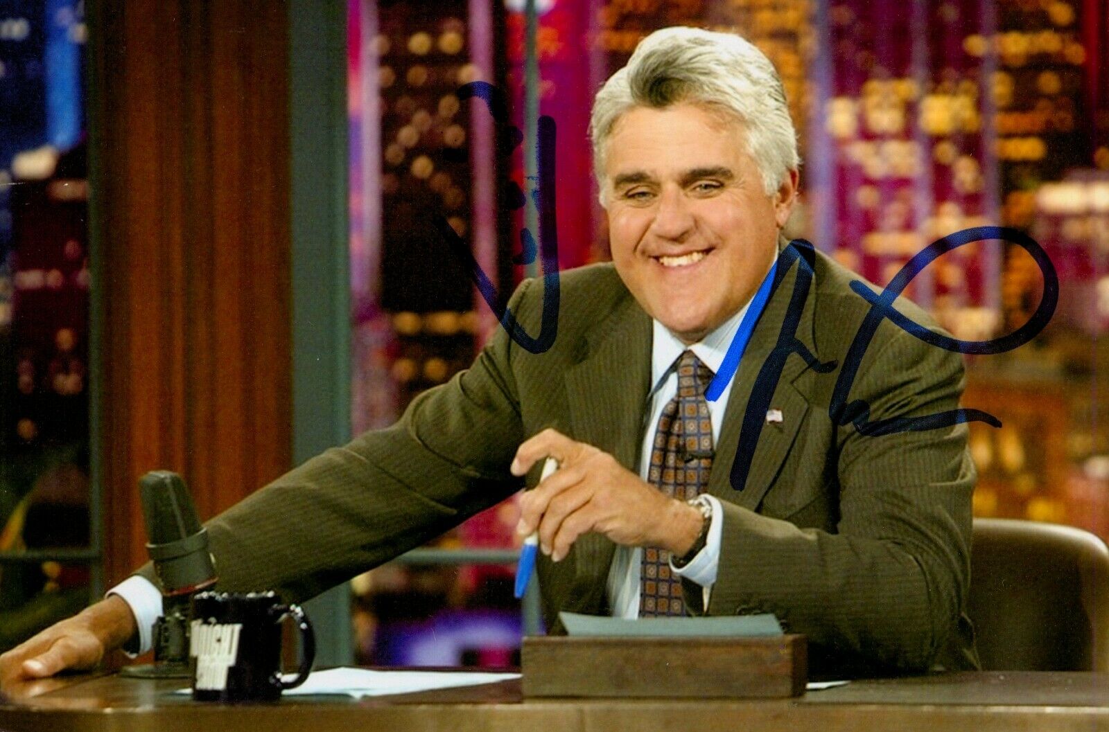 Jay Leno Signed 6x4 Photo Poster painting The Jay Leno Show chat show Genuine Autograph + COA