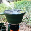Foldable Portable Camping Cooker Pot Silicone Outdoor Kettle Cookware Tableware