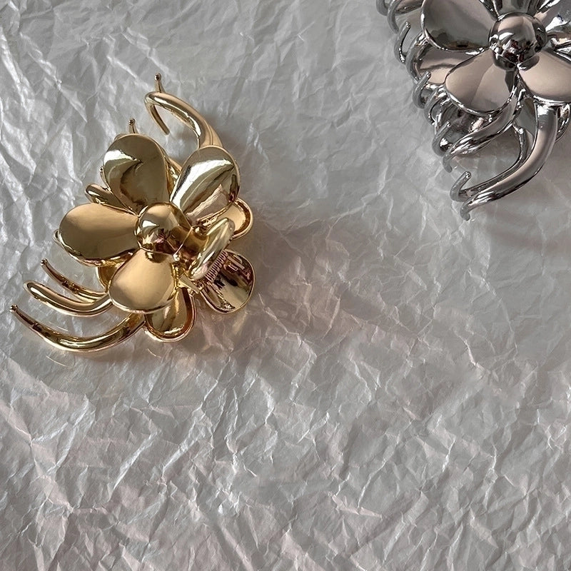Classic Style Korean Style Flower Alloy Plating Hair Claws