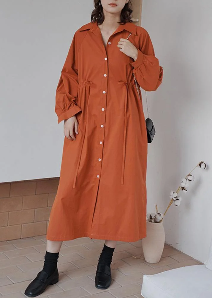 Fashion tie waist orange sweaters fall fashion fall knitted pullover