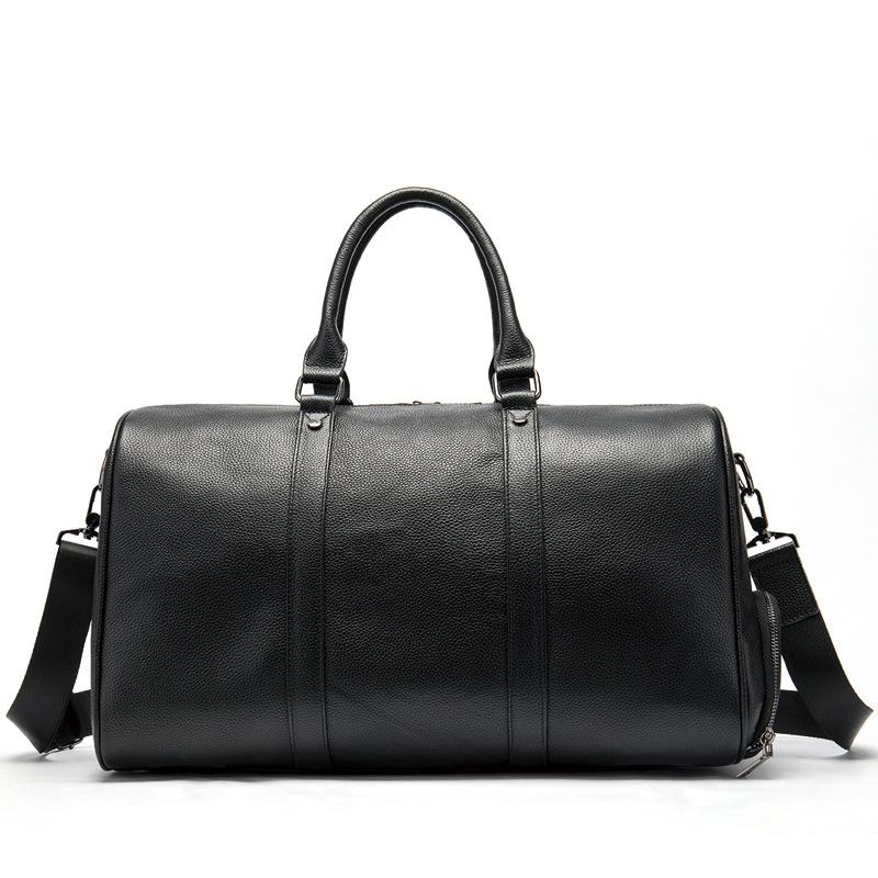 Leather Large Capacity Solid Color Duffel Bags Travelling Bag