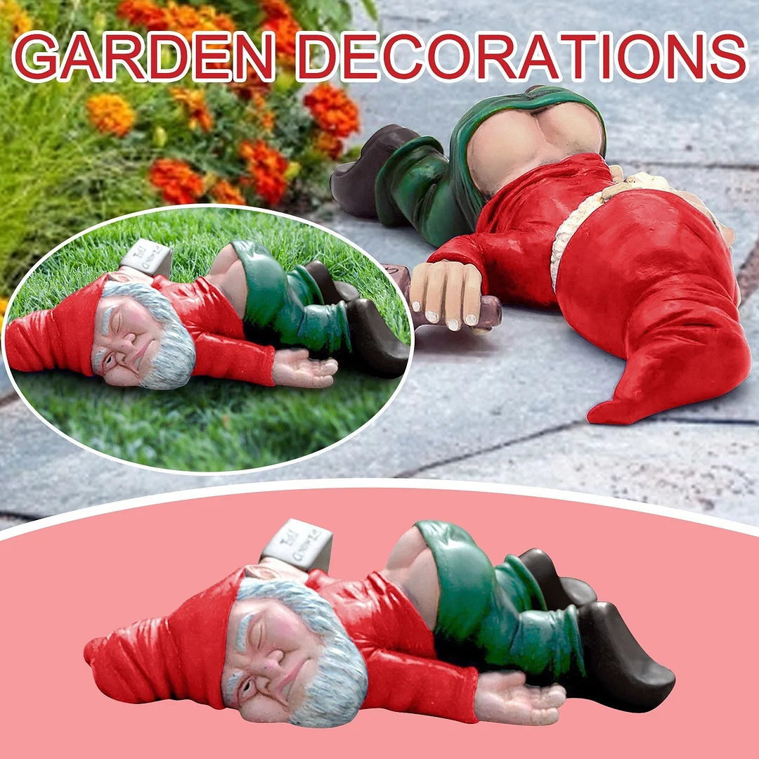 Creative Funny Drunk Dwarf Outdoor Garden Statue Decoration