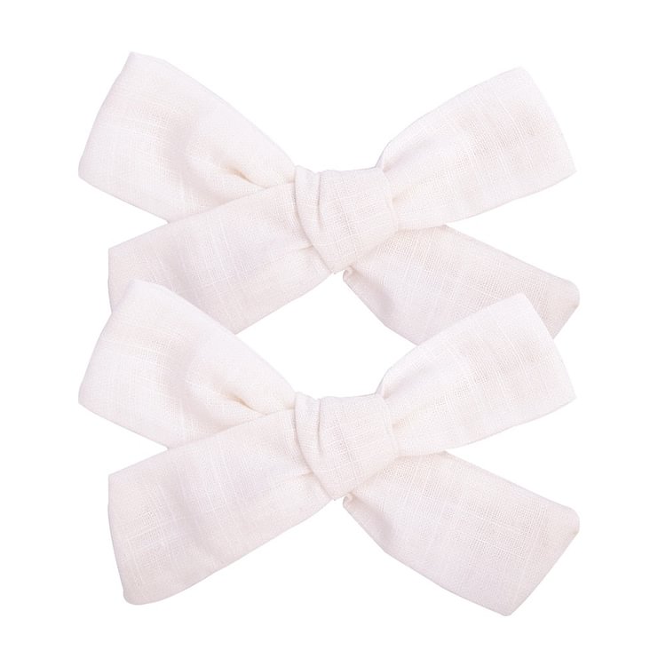 2020 Lovely Baby Solid Hair Bows With Clip Bowknot Hair Clips Headwear Children Cute Cotton Hairpins Barrettes Hair Accessories
