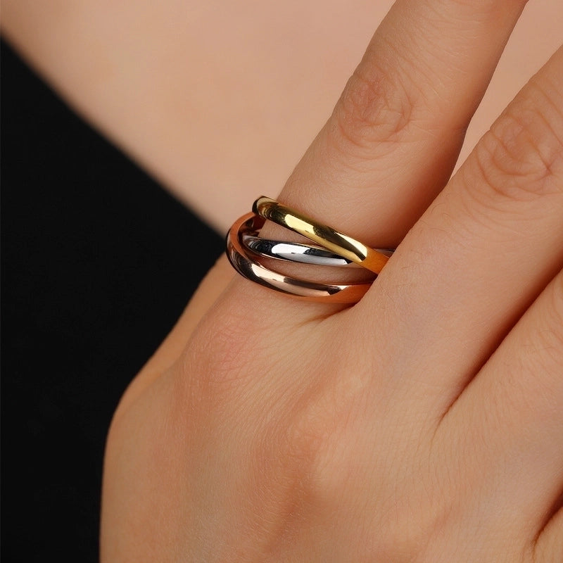 Minimalist Circle Titanium Steel Rings