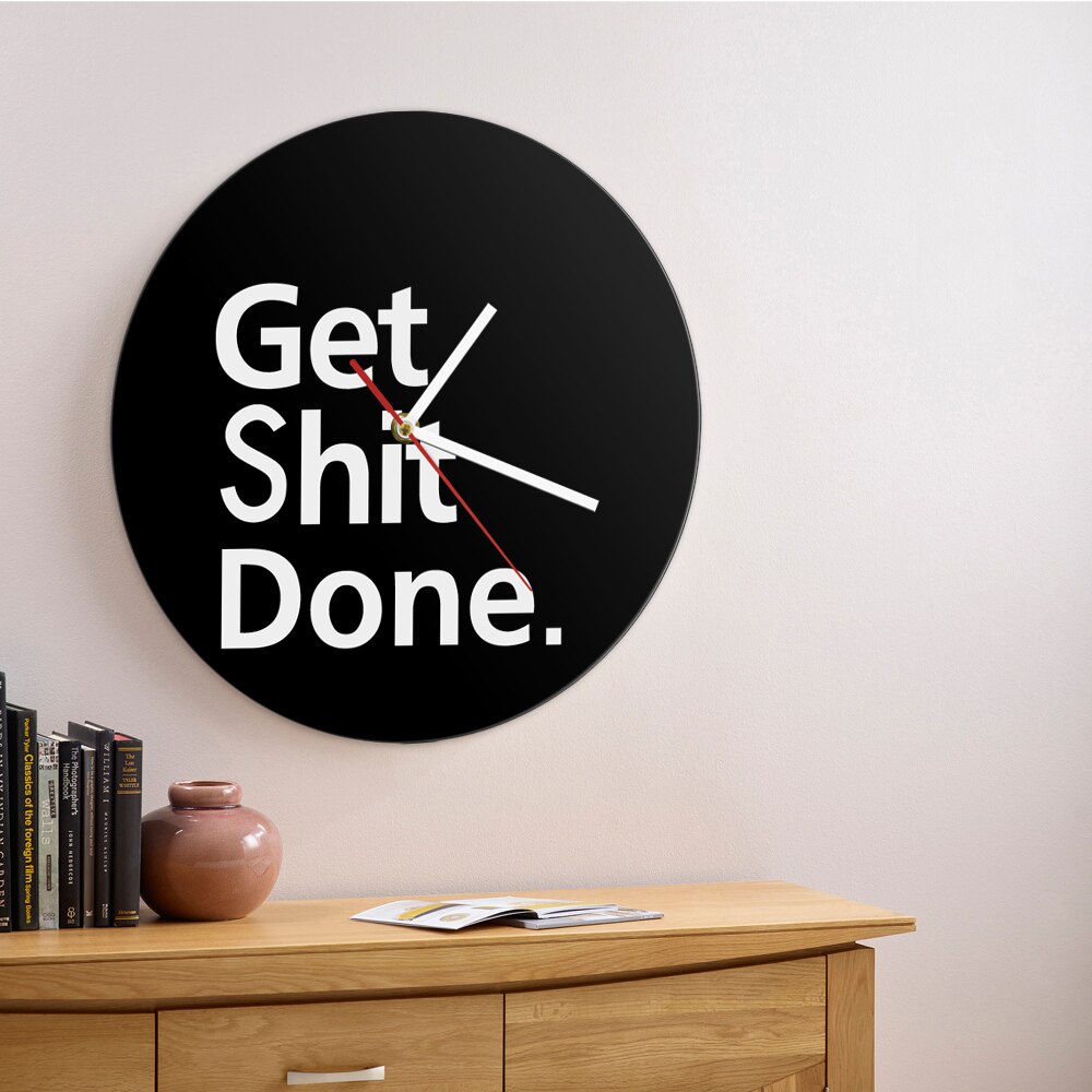 

Get Done - Frameless Acrylic Wall Clock, 501 Original