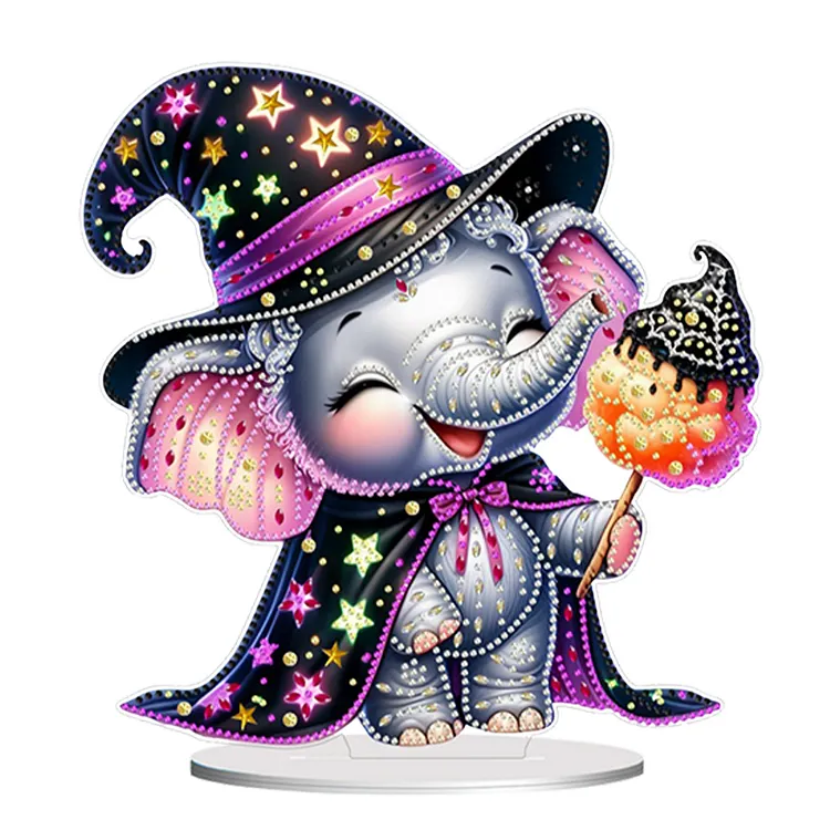 Halloween Elephant Table Top Diamond Painting Ornament Kits Bedroom Table Decor gbfke