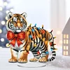 Diamond Painting Acrylic Christmas Tiger Desktop Kits for Home Decor