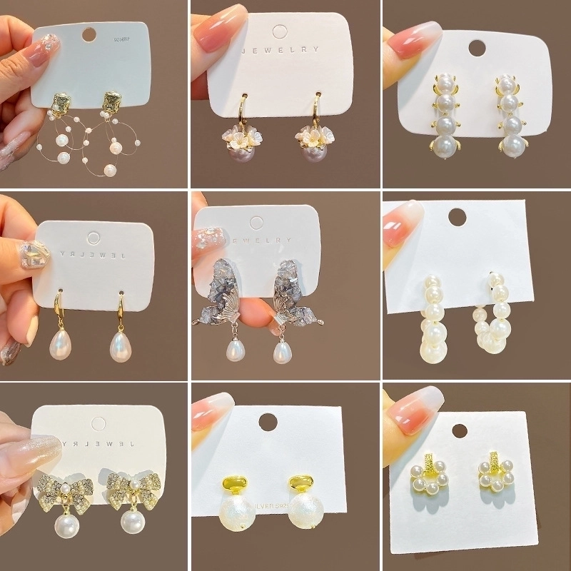 1 Pair Minimalist Classic Style Round Beaded Imitation Pearl Earrings Ear Studs