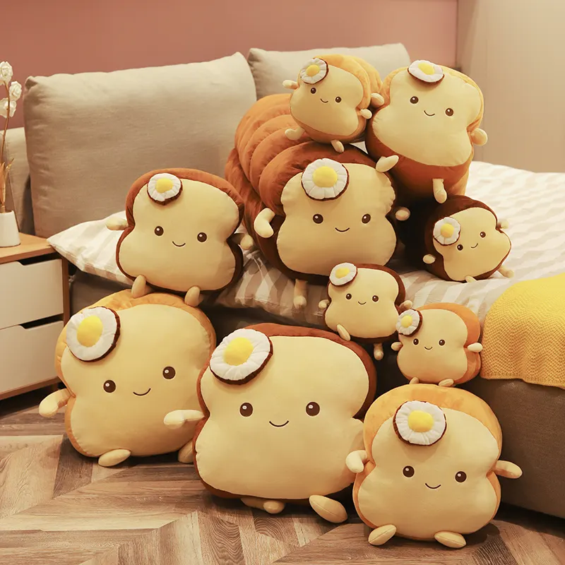 cute toast plush toy