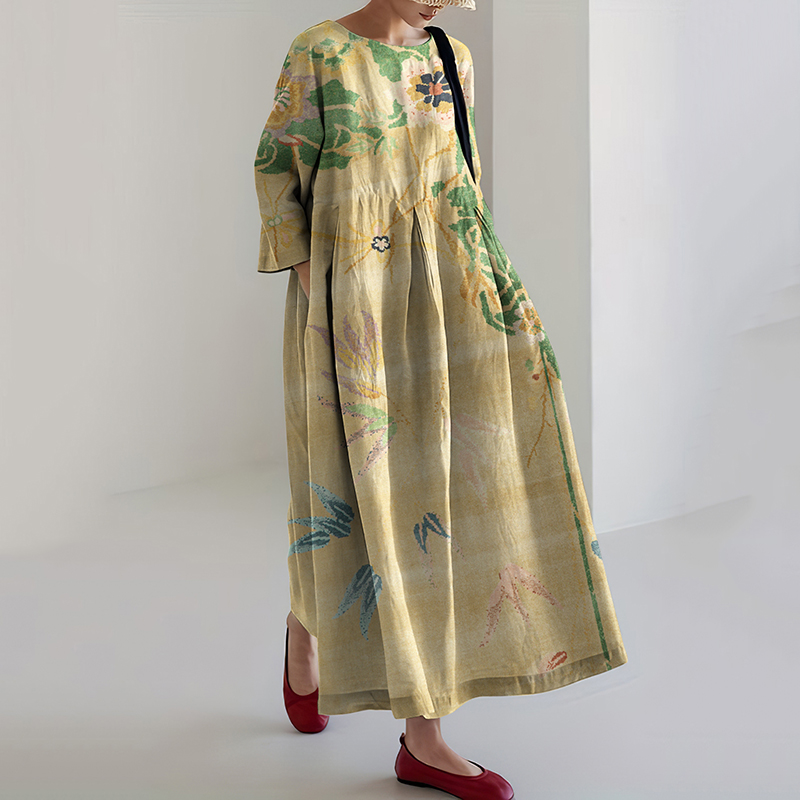 Floral Art Pattern Women's Dress artswardrobe