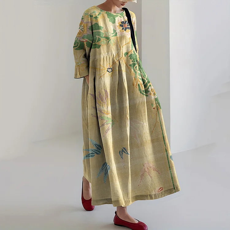 Floral Art Pattern Women's Dress