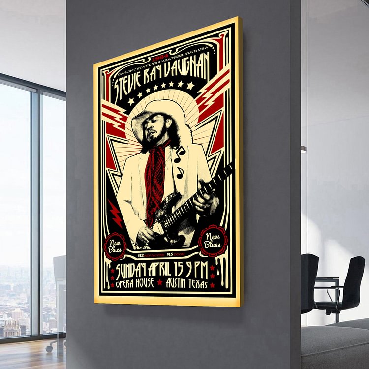 Stevie Ray Vaughan Couldn't Stand the Weather Tour 1984 Canvas Wall Art