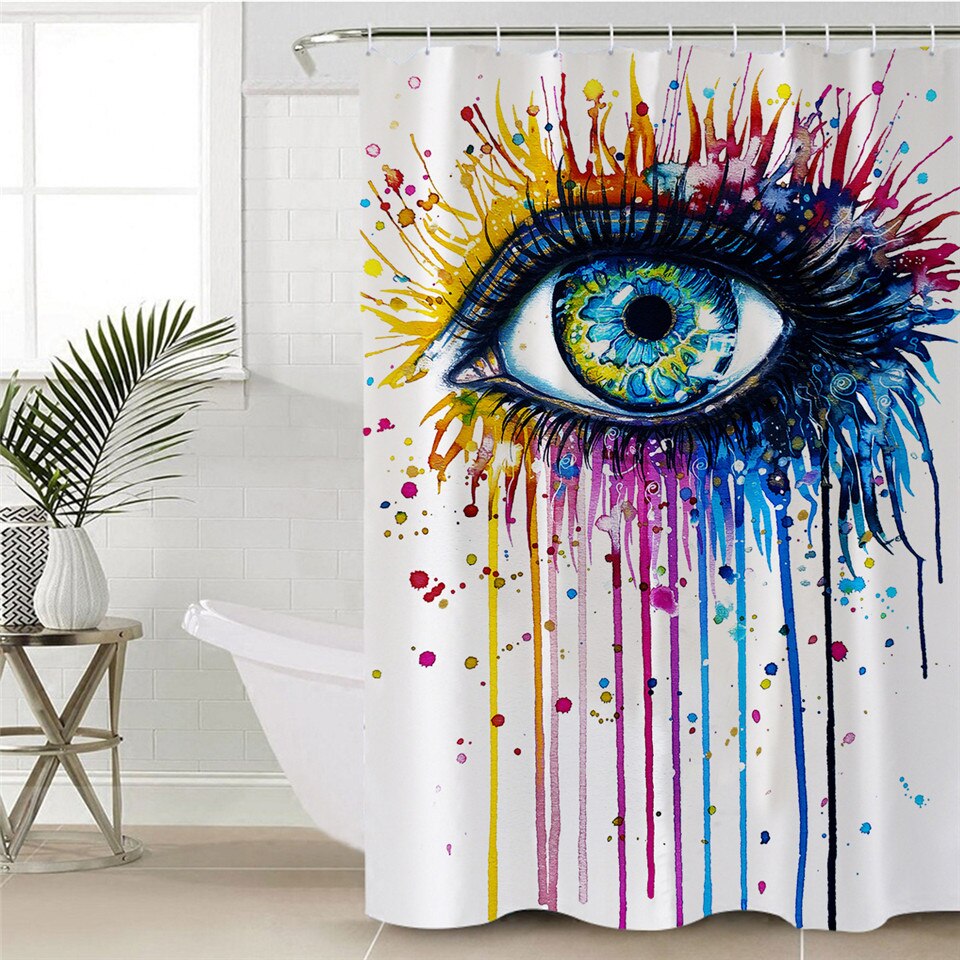 

Rainbow Fire - Print Shower Curtain, 180*200cm, 501 Original