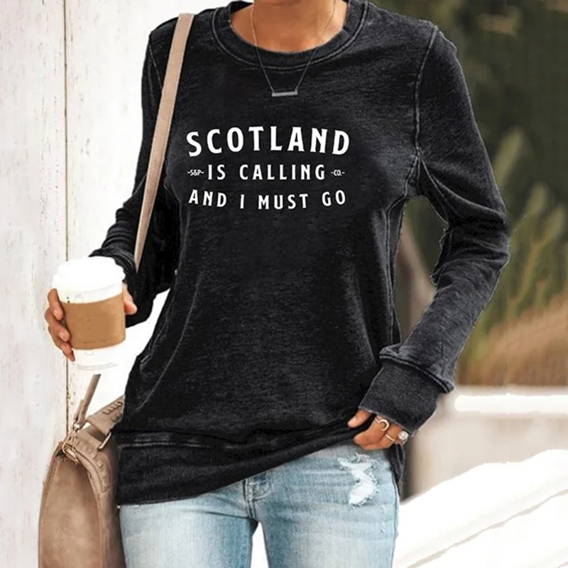 Women's Scotland Is Calling And I Must Go Print Sweatshirt