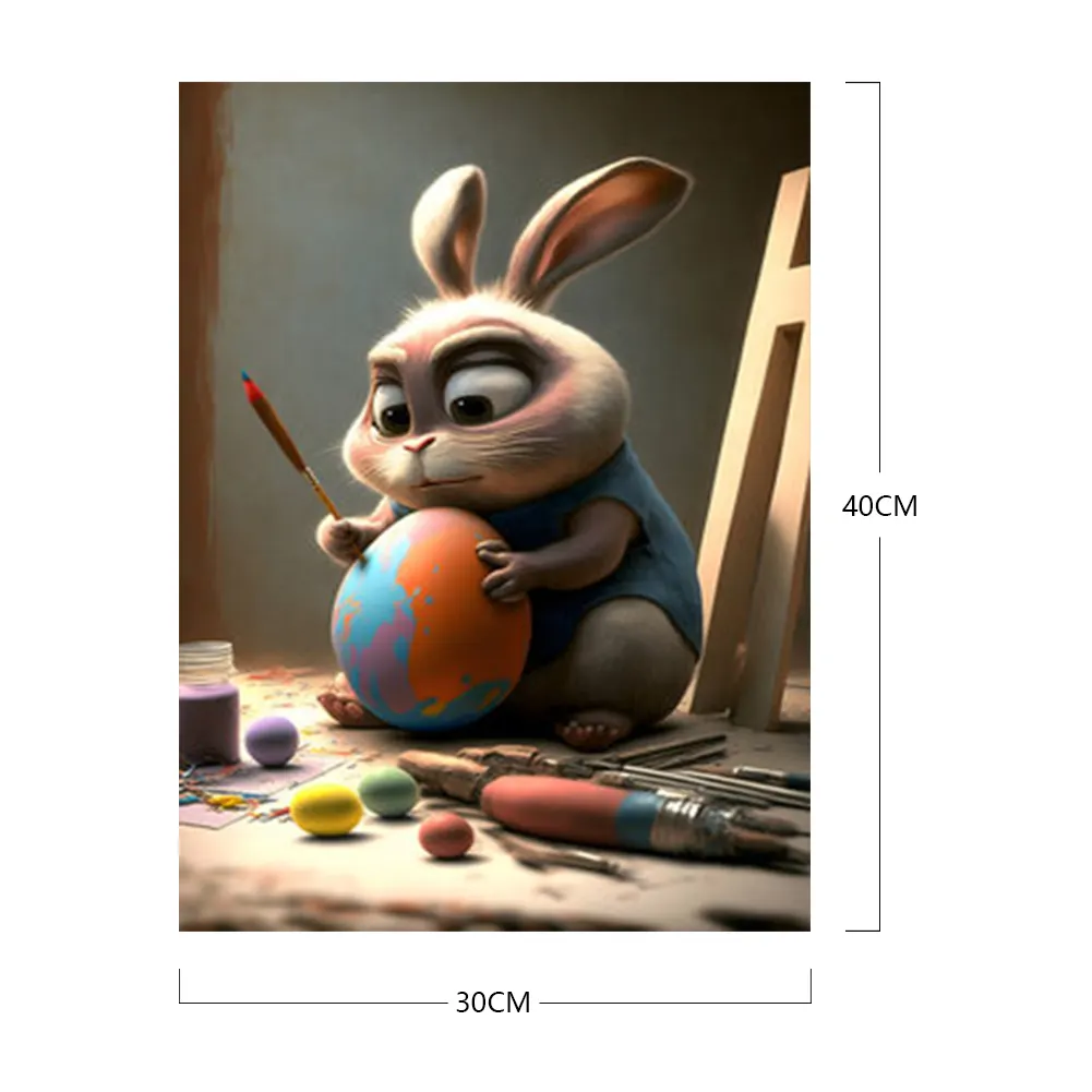 DIY Paint By Number 30*40cm - Easter Bunny
