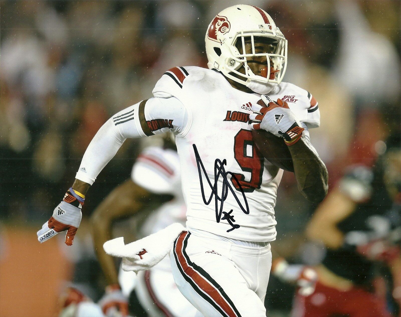 MIAMI DOLPHINS DeVANTE PARKER HAND SIGNED LOUISVILLE CARDINALS 8X10 Photo Poster painting W/COA