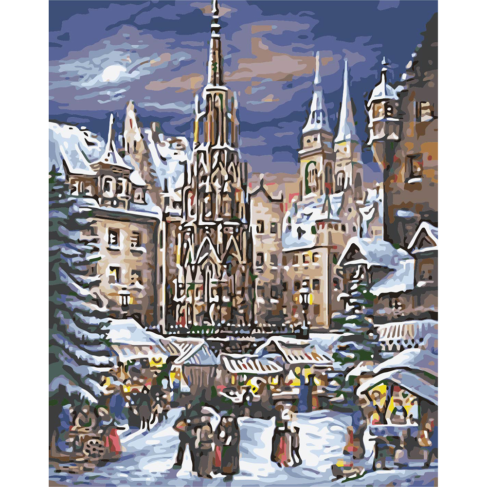 

40*50cm - Painting By Numbers - Snow Castle, 501 Original
