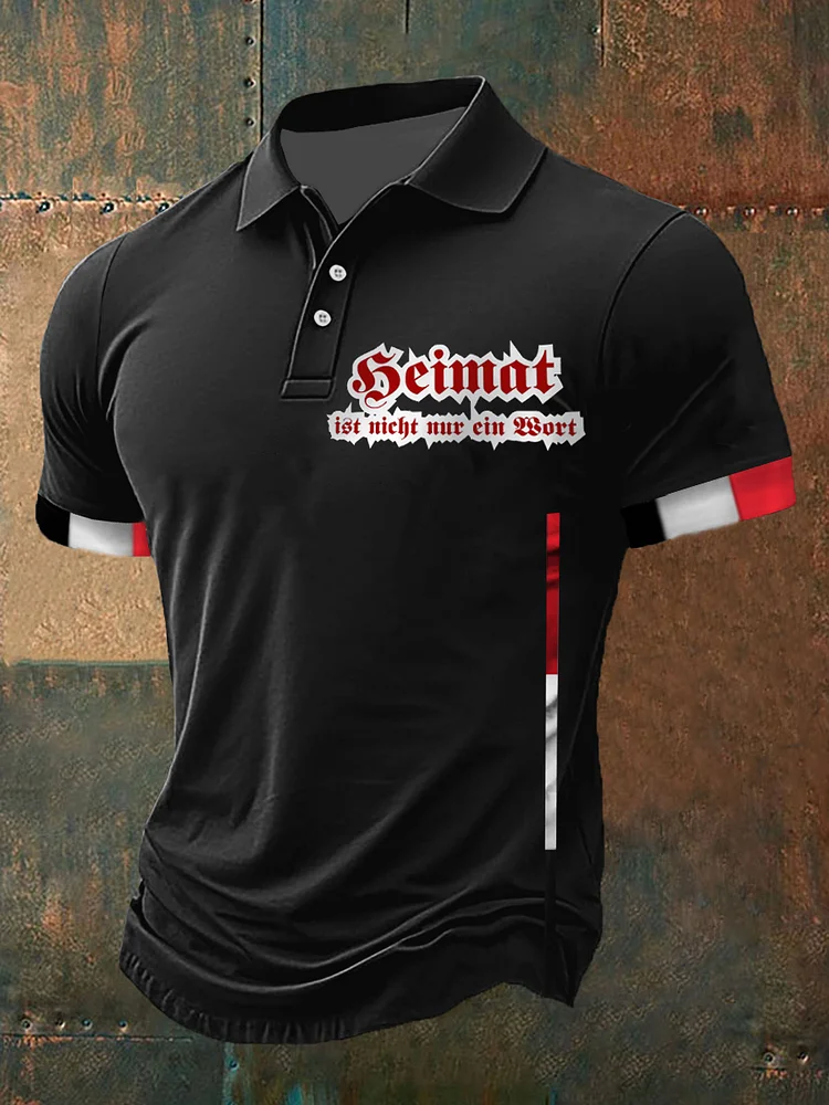 M&auml;nner Heimat ist nicht ein Wort bedrucktes Kurzarm-Hemd und Shortss hirt