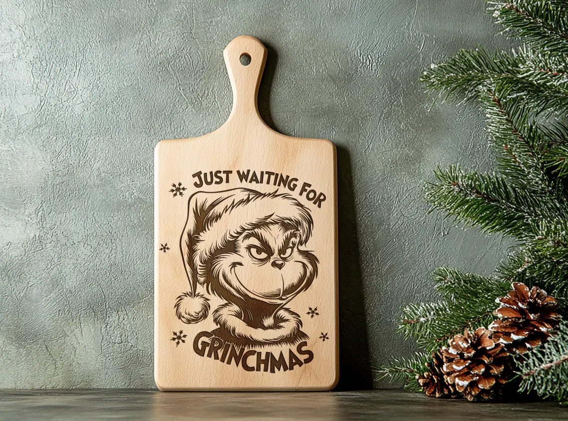 Christmas Digital Laser Engraved Files SVG Charcuterie board, Cutting Chopping Board, T-shirt, Vector, Kitchen Decor, Gift
