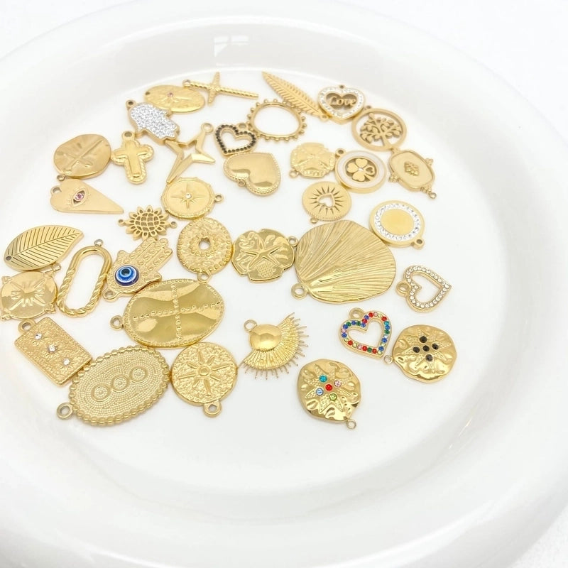 1 Piece 304 Stainless Steel Solid Color Jewelry Accessories Pendant