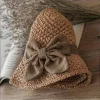 🏖️👒Elegantn&iacute; pleten&yacute; slaměn&yacute; klobouk s ma&scaron;l&iacute;