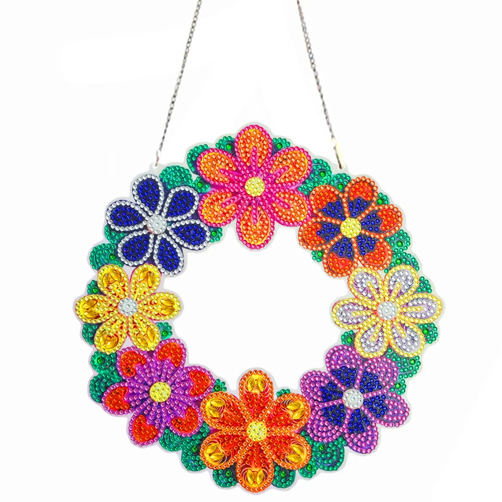 DIY Diamond Painting Hanging Wreath - Santa