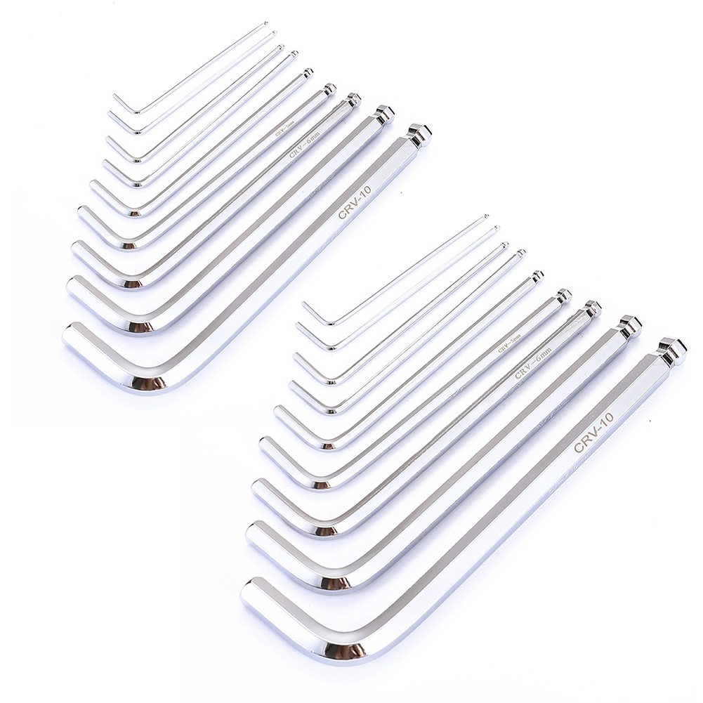 

9pcs Hexagon Allen Wrench L-shaped Hex Key Set Long Arm Ball End Spanner, 501 Original