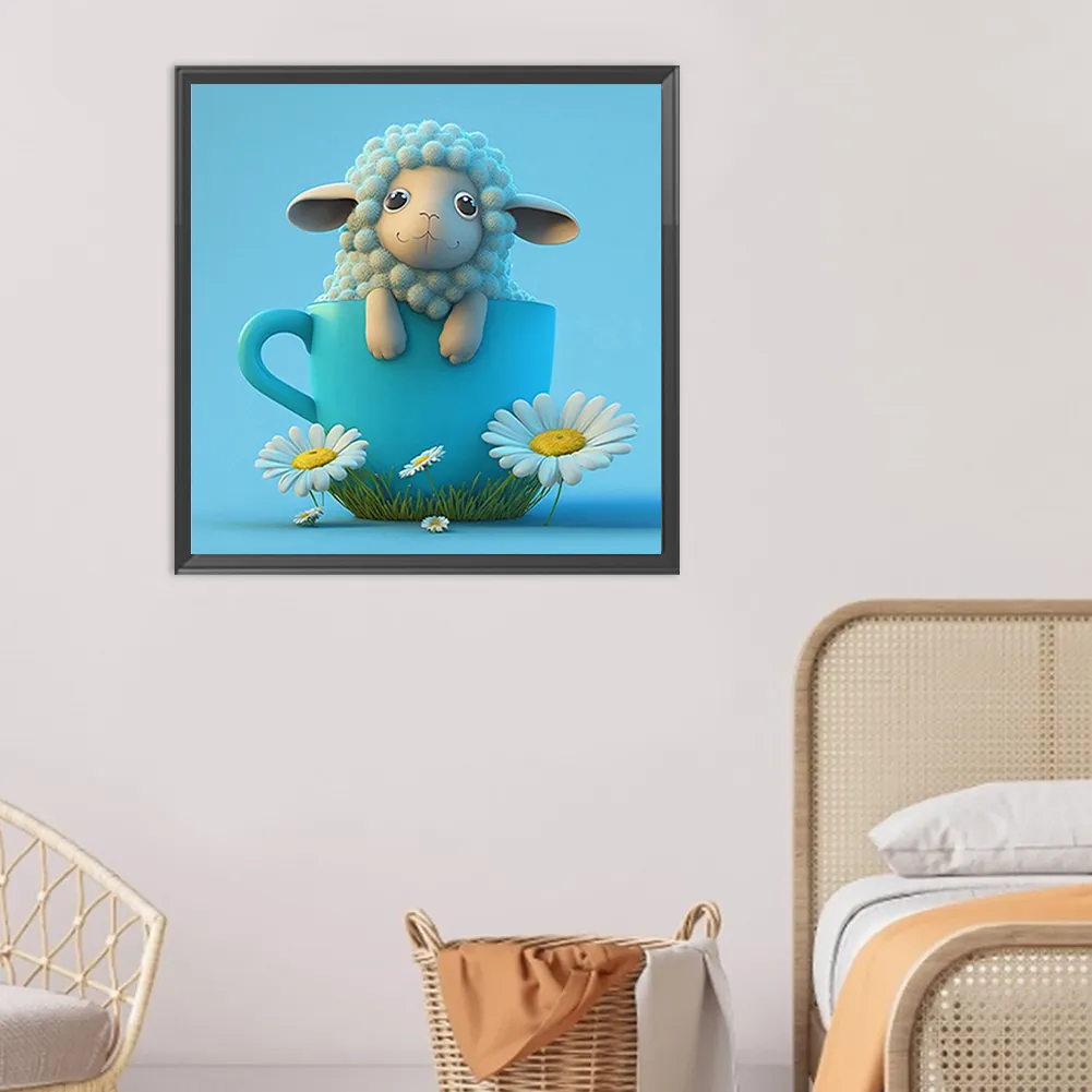 DIY Paint By Number 40*40cm - Sheep In A Cup