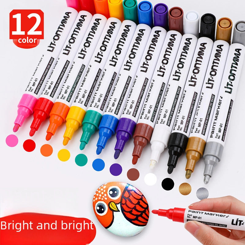 New Low-odor Non-fading Paint Marker Pen Tire Balloon Diy Marking Ceramic Paint Pen Office Cultural Marker