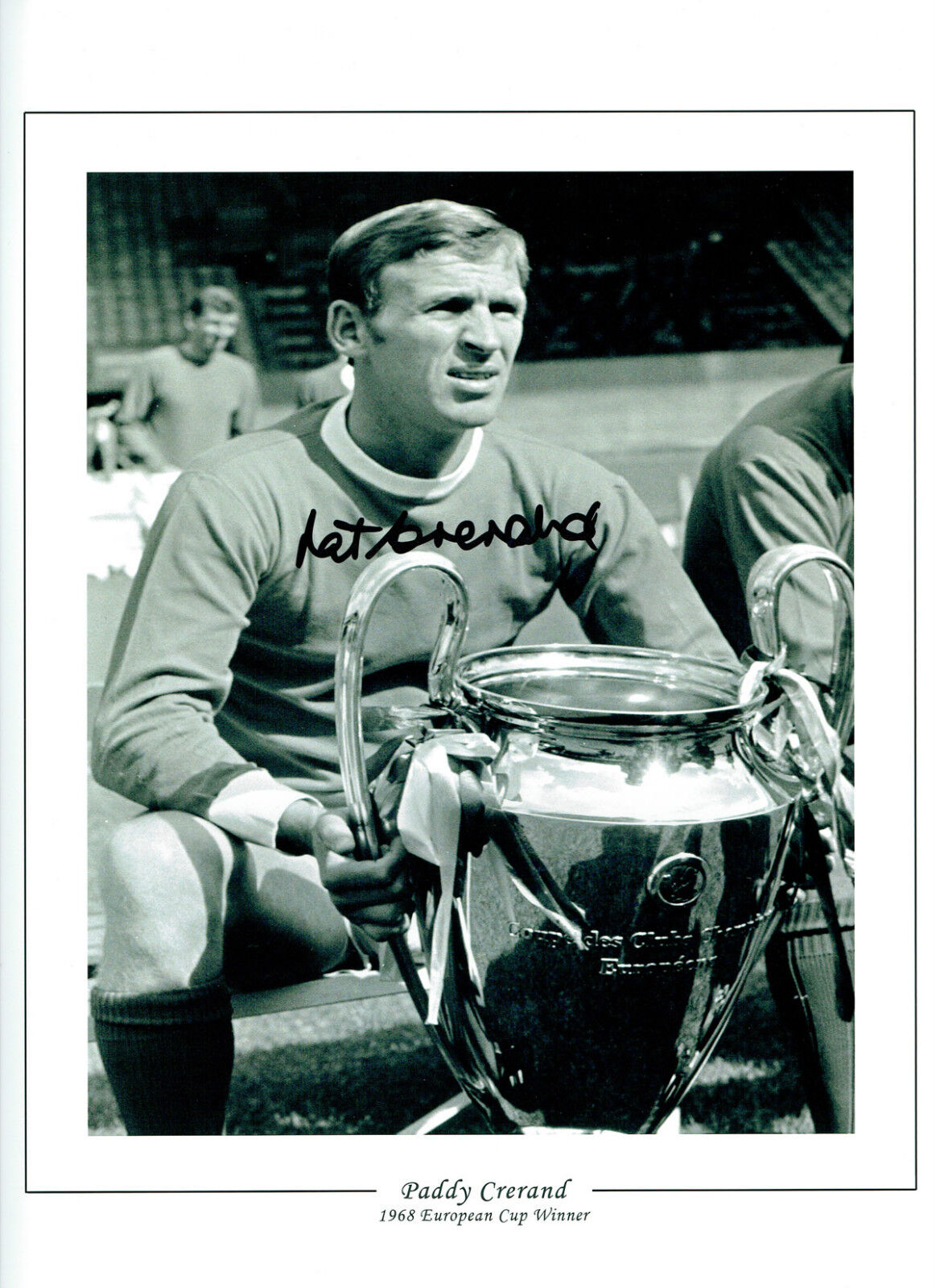 Paddy Pat CRERAND Manchester Utd Signed Autograph 16x12 Photo Poster painting AFTAL COA