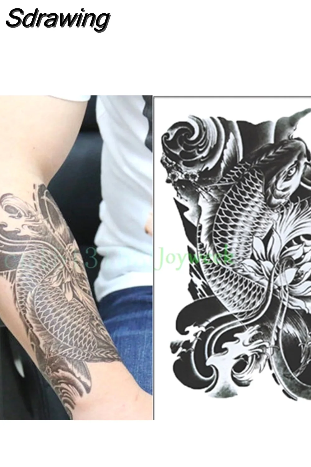 Sdrawing Temporary Tattoo Sticker crow tiger Ganesha wolf forest tatto stickers flash tatoo fake tattoos for women men 7