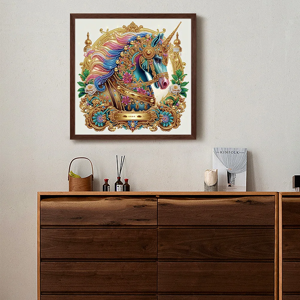 Diamond Painting - Partial Special Shaped Drill - Unicorn(Canvas|30*30cm)