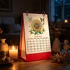 2027 New DIY Diamond Painting Sunflower Butterfly Desk Calendar Set 12-Month Flip Calendar Design Monthly Planner Office Desktop Decor