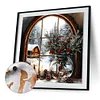 (US Only)Paint By Numbers Kit On Canvas DIY Oil Art Windowsill Picture Home Decor40x40cm