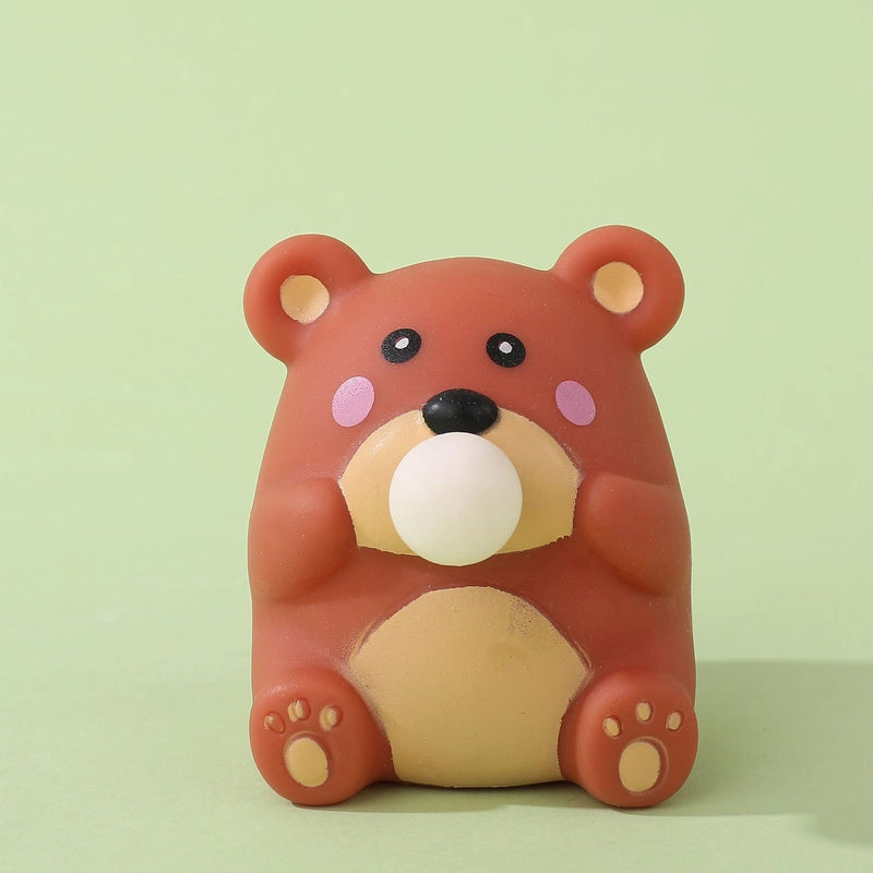 New Decompression Small Yellow Duck Spit Bubble Compressible Extrusion Vent Pvc Toy