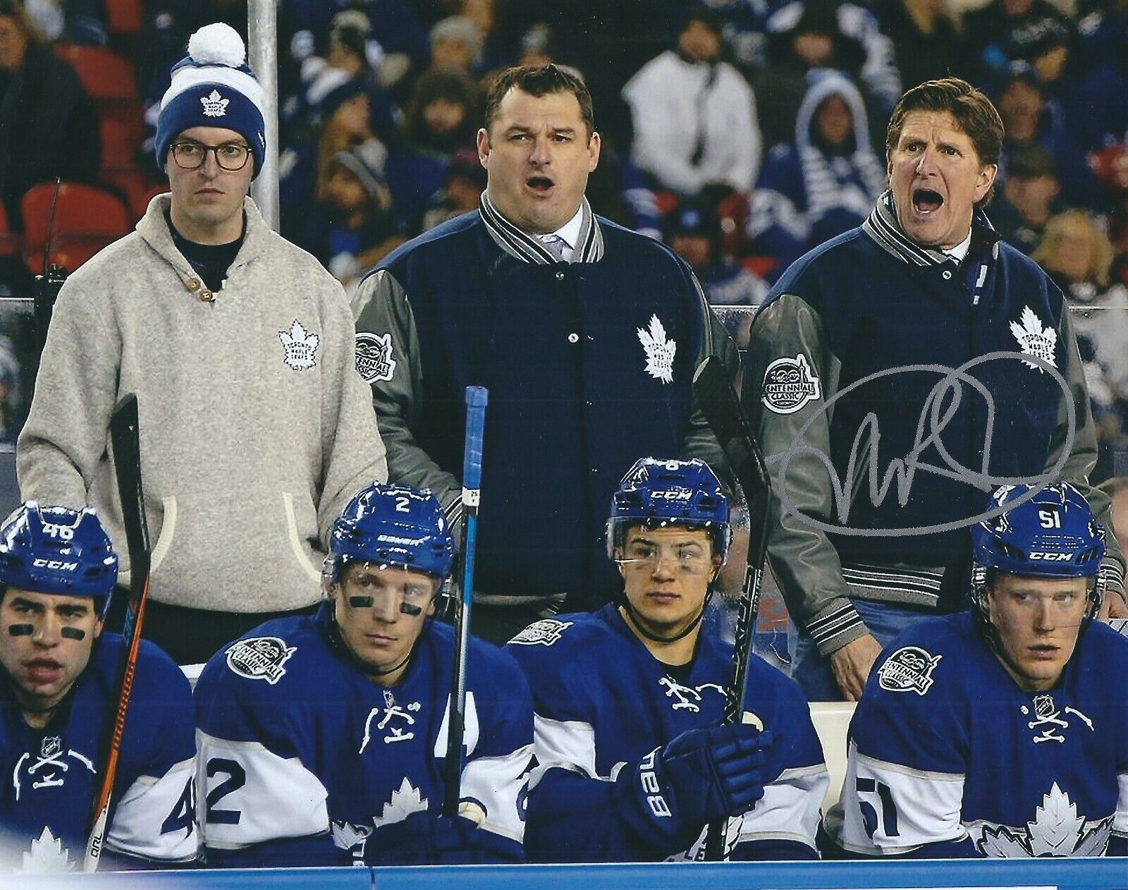 Autographed 8x10 MIKE BABCOCK Toronto Maple Leafs Photo Poster painting - COA