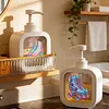 2 patins &agrave; roulettes, bouteille de pompe diamond art, distributeur vide rechargeable avec pompe, distributeur liquide de vaisselle pour savon &agrave; mains, lotion et apr&egrave;s-shampoing id&eacute;al pour la salle de bain, &eacute;vier de cuisine