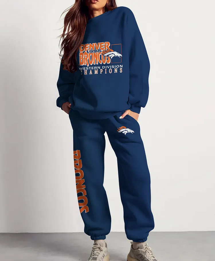 Denver Broncos  3D sweatsuit and sweatpants 2 piece outfits