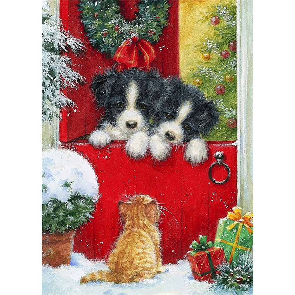 

Christmas Puppy - Round Drill Diamond Painting - 30*40CM, 501 Original