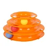 Drop Shipping Funny Cat Pet Toy Cat Toys Intelligence Triple Play Disc Cat Toy Balls Cat Crazy Ball Disk Interactive Toy