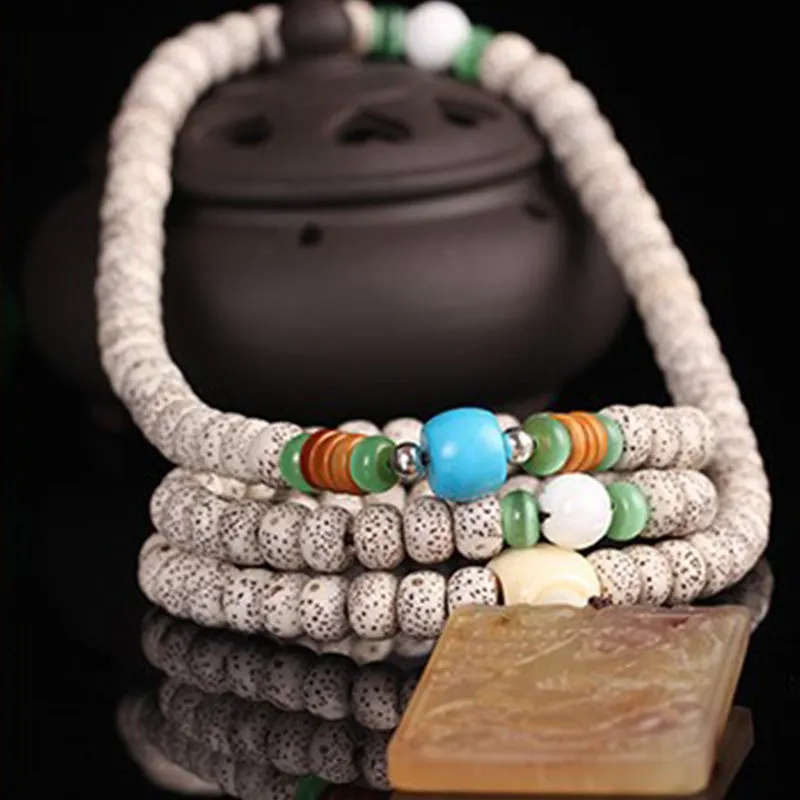 Handmade Tibetan Bodhi Seed Bloodstone Strength Bracelet