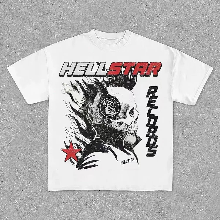 Hellstar Skull Helmet Graphic T-Shirt SOPULA