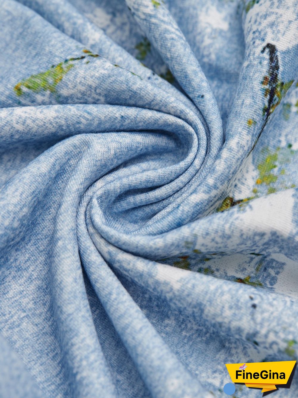 V Neck Loose Floral Printed T-Shirt