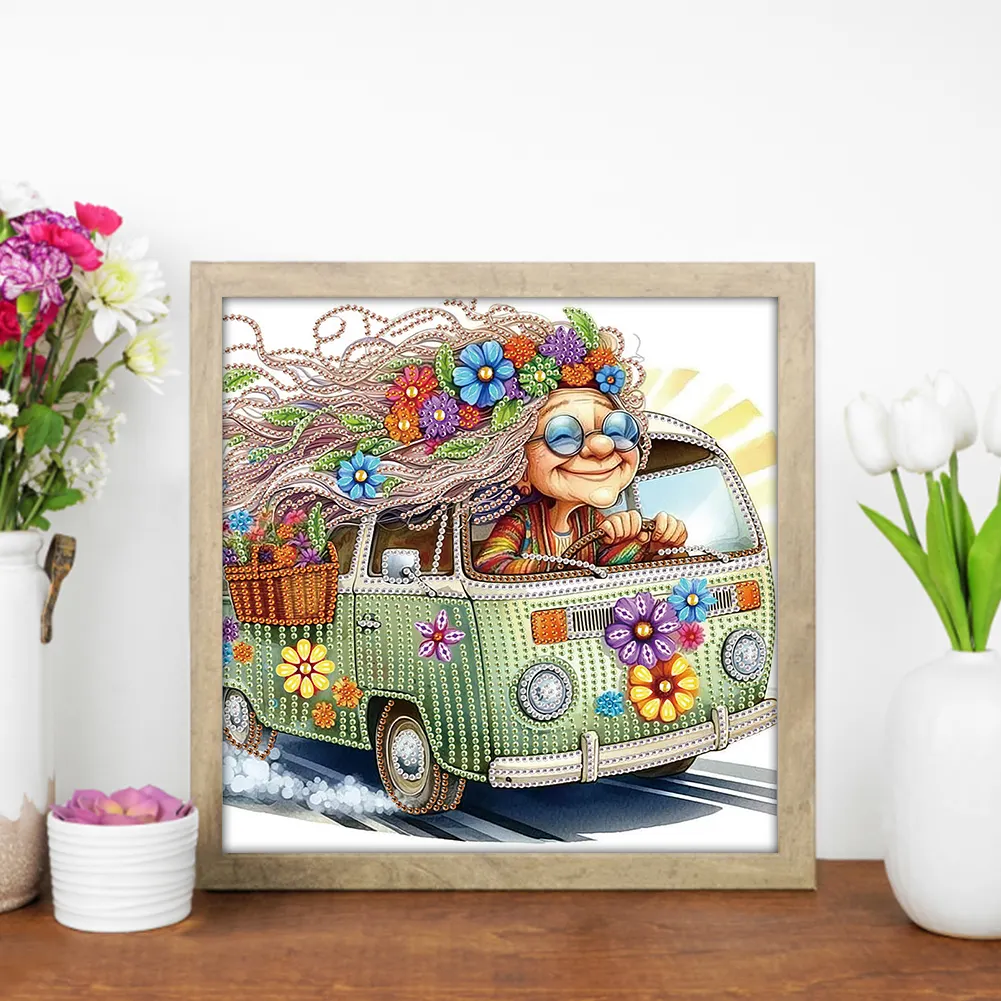 Diamond Painting - Partial Special Shaped Drill - Grandma(Canvas|30*30cm)