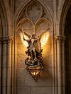Archangel Michael Resin Wall Sconce Gothic LED Ambient Glow